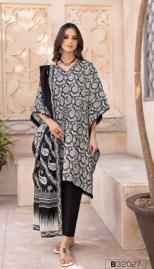 Gul-ahmed Black and white Collection 8